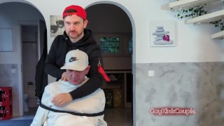 Bound on a chair at his mercy