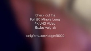 Guy 30 - Tied Up, Blindfolded, Leaking Precum and Edged to a MASSIVE LOAD ALL OVER HIS FACE