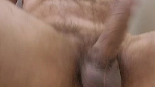 HAIRY MUSCLE BEAR STROKING COCK AND THRUSTING