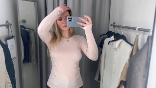 see through try on haul sexy girl trying on haul transparent clothes