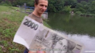 BIGSTR - Horny Guy Shows His Cash To Convince A Dude To Follow Him At A Quiet Place To Fuck