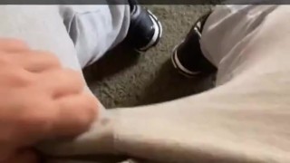 Chub shows off his thick cock on snapchat