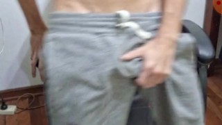 CUM ON FEET 9 Inches big cock boy Jerks and cum on Feet