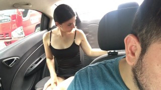 beautiful journalist changes clothes in the back seat of the uber