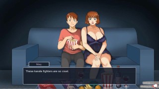 MILF's Plaza: Cheating Housewife Doing Blowjob Reverse Cowgirl And Got Creampied On The Couch