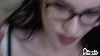 Anna deVille cover me in her spit. SPIT CHALLENGE with SLOPPY BLOWJOB.