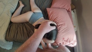 step sister's dream cums true - a cock in her mouth