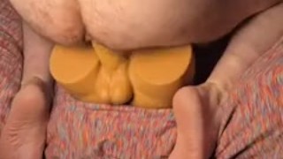 My torso doll fills up my asshole until I cum