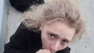 MaryJane lets him cum in her mouth and beats herself