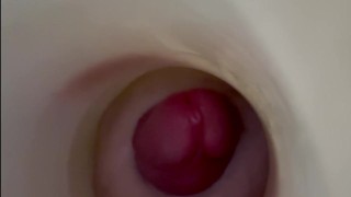 Quick fuck mouth fleshlight - inside view - diep cumming
