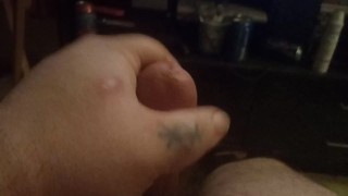 Chub femme stroking phat cock