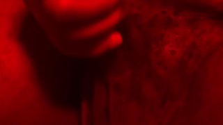 Hot Steamy Black Balls In Red Light