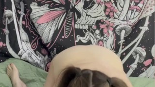 BBW WITH BIG TITS BIG ASS RIDING DICK REVERSE COWGIRL CREAMPIE