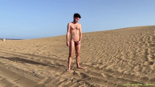 Pissing on the nude beach (and my friend enjoys recording me)