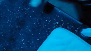 Transman have his fake dick and masturbating like a man