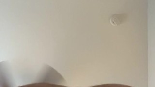White Jock Squatting Naked
