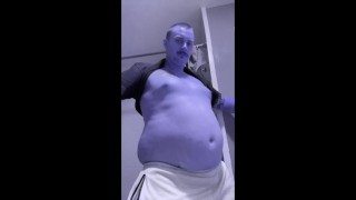 Gainer piggy with a mustache