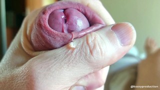 Huge uncut white dick cums tons of cum