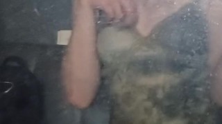 Femboy jerks his cock