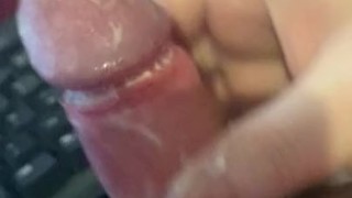 Degenerate Gooner Plays With His Cock Using Moisturiser