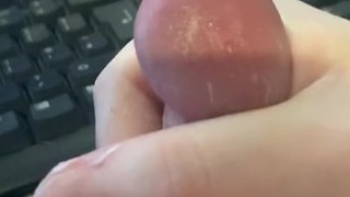 Degenerate Gooner Plays With His Cock Using Moisturiser