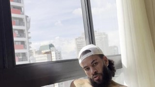 Andy Rodrigues big black cock masturbating and cumshot