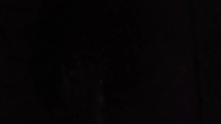 Desperate piss in the park during a night walk