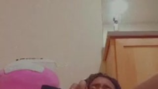 Part 2 Ebony Milf Cums HArd in Bathroom