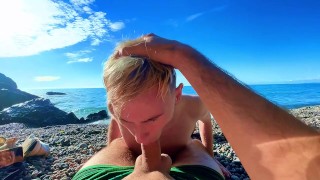 Gay sex on public beach
