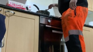 You wanna eat my dick or my ass whilst I cook dinner?