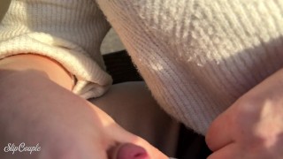 Risky public - Hand- and Blowjob at a viewing point