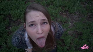 Gave a lot of sperm to a beautiful nymphomaniac in the forest (part 2)
