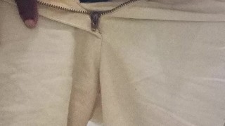 Pissing and Show off time super hung shows off his big dick measuring it with a paste tube