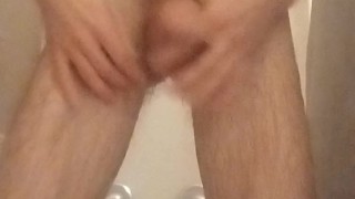 Playing with my Cock and Ass in the Shower