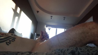 straight hunk enjoying his cock