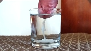 Blow my load into glass of water