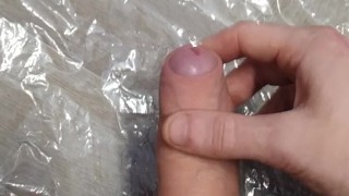 Uncut British Twink Cums On Plastic