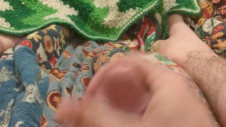 Jerking my cock until I spray cum