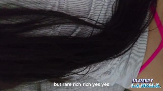 Muslim virgin meets a cock for the first time and sucks me off and shoves it in her tight pussy