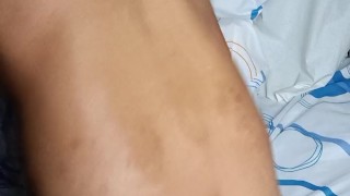 Masked thug showing hir hairy male asshole and playing with his hairy dick and balls