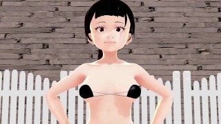 Cocoa Anime girl got soaked.