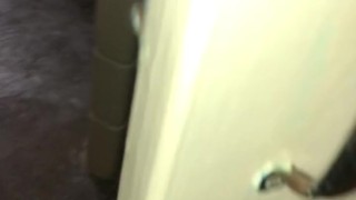 Very Risky & Daring Public Washroom Pissing & Cumming While Naked