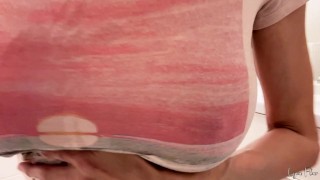 I Get Turned on by Getting Him off - Handjob Until Cum on My Shirt