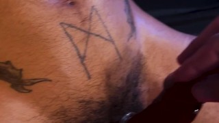 Guy 33 - Watch the Face of this Tattooed, Straight Stud with A Pierced Cock while being edged