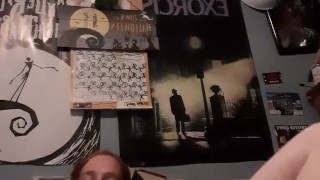 Nerdy gamer boy masturbates with ps4 controller