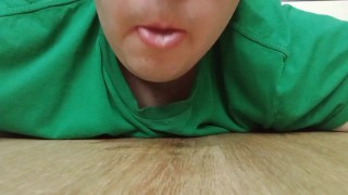 Prostate orgasm and cleaning my mess