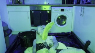 I gunged myself in rubber and got really messy with toys