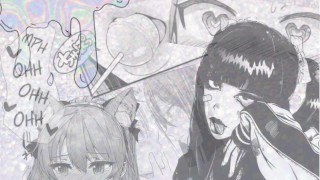 blonde in stockings smeared herself with oil and fucks her pussy with a dildo