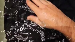 Bath and cum in my step sister Nike Pro tennis clothes