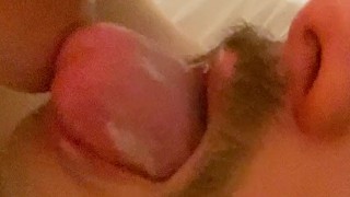Self Suck Facial and Cum in Mouth